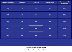 Library Rules Jeopardy